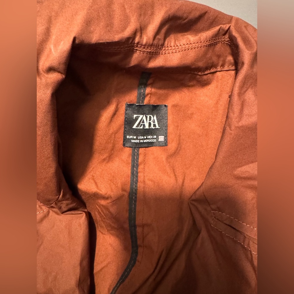 Zara Waterproof Brown Oversized Trench Coat - Picture 7 of 11